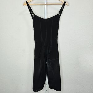 Ann Michell Shapewear‎ Bodysuit Size L Black Zip Front Compression Faja Girdle